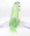 Dolago Grey/Light Green Ombre Straight Fashionable Synthetic Wig