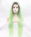 Dolago Grey/Light Green Ombre Straight Fashionable Synthetic Wig