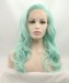 Dolago Light Green Lace Front Wig Wavy Synthetic Wig