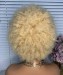 Dolago 613 Bob Afro Kinky Curly 13x6 Lace Front Human Hair Wig For Women 130% 613 Blonde Short Lace Frontal Wigs Human Hair Pre Plucked High Quality Brazilian Frontal Wigs Pre Bleached 