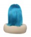 Blue Human Hair Lace Front Wigs For Women With Baby Hair