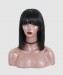 Dolago Hair Wig Short Straight 13x6 Bob Lace Front Wigs With Bang 250% Density Lace Frontl Human Hair Wigs For Black Women With Baby Hair Pre Plucked