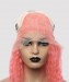 Dolago Colorful Wig Curly Bob Lace Front Wigs Pre-Plucked 130% Density Light Pink