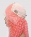 Dolago Colorful Wig Curly Bob Lace Front Wigs Pre-Plucked 130% Density Light Pink