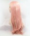 Dolago Pink Champagne Lace Front Wig Long Wavy Synthetic Wig