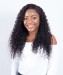 Dolago Brazilian Deep Curly Lace Frontal with 3 Bundles Human Hair Weaves Natural Color