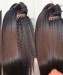 Kinky Straight Nano Ring Human Hair Extensions For Sale 