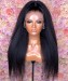 Dolago Glueless Lace Front Human Hair Kinky Straight Wigs For Black Women 250% High Density Brazilian 13x4 Lace Frontal Wigs Pre Plucked With Baby Hair Coarse Yaki Cheap Front Wigs Pre Bleached For Sale 