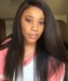 22 Inches Yaki Straight Full Lace Human Hair Wigs With Baby Hair 