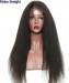 Dolago 180% Glueless Kinky Straight Full Lace Human Hair Wigs With Invisible Hairline Coarse Yaki Brazilian Full Lace Wig For Black Women Pre Plucked Full Lace Wigs Bleached The Knots Can Be Dyed