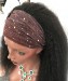 Best Quality Kinky Straight Headband Human Hair Wigs For Sale