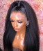 Kinky Straight Full Lace Human Hair Wigs For Women 