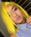 Light Yellow Short Bob Lace Front Wigs