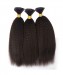 Good Quality 3Pcs Brazilian Human Hair Kinky Straight Hair Weave Bulk Hair For Wig Making