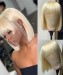 Dolago High Quality 613 Blonde Bob Human Hair Machine Wigs For Women Straight 613 Short Non Lace Wigs At Cheap Prices Brazilian Human Hair Sewing Machine For Wigs In Stock Sale Online 