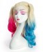 Ombre Colored Synthetic Hair Wigs Harley Quinn Costume for women