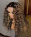 quality colorful ombre lace closure human hair wigs for women