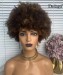 Dolago Afro Kinky Curly Coily Pixie Cut Human Hair Machine Wigs For Women Ombre 4/27 Short Pixie Cuts Wigs For African American Brazilian Natural Black Bob Virgin Hair 