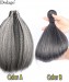 Dolago Wholesale Salt And Pepper Human Hair Weft Extensions For Older Black Ladies Highlight Yaki Straight Bundles Hair With Synthetic Grey Hair Free Shipping