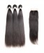 	 Dolago Straight Brazilian Human Hair Bundles With 4x4 Lace Frontal Closure For Women Cheap Natural Color Closures Hair Wholesale Online Store Best 3 Virgin Hair Bundles And Closure For Sale