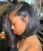 Straight Short Bob Lace Front Wig Pre Plucked 150% Density 
