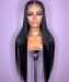 Straight invisible transparent lace front wigs for women on sale 
