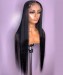 Straight invisible transparent lace front wigs for women on sale 