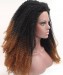 Dolago 1B/Brown Ombre Wig Afro kinky curly Synthetic Wig Lace Front Wig