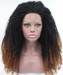 Dolago 1B/Brown Ombre Wig Afro kinky curly Synthetic Wig Lace Front Wig
