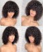 Dolago Deep Curly Wave Pixie Cut Human Hair Wigs With Bangs Brazilian RLC Short Pixie Cut Wigs Natural For Women High Quality Pixie Cut Virgin Curly Hair 
