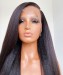 22 Inches Yaki Straight Full Lace Human Hair Wigs With Baby Hair 