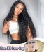 Dolago Undetectable 250% Water Wave HD Lace Front Wigs Human Hair Pre Plucked HD Swiss Lace Frontal Wig With Invisible Hairline For Black Women Glueless 13x6 Front Lace Wig Can Be Dyed