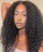 Dolago Invisible 3B 4A Kinky Curly 360 Full Lace Wig With Natural Baby Hair 130% American Curly Brazilian 360 Lace Front Wigs Virgin Human Hair For Black Women Glueless 360 Lace Frontal Wigs Pre Plucked For Sale