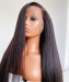 22 Inches Yaki Straight Full Lace Human Hair Wigs With Baby Hair Sale