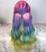 Colorful Wig Ombre Full Lace Human Hair Wigs