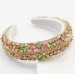 Dolago Colorful Crystals-Inlaid Sponge Rhinestone Headband 