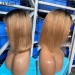 ombre two tone colored human hair short bob wigs for women 