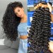 Dolago Brazilian Virgin Hair Bundles Deep Curly Wave Human Hair Extensions 3 Pics Brazilian Human Hair Weave Bundles Sale Natural Color Brazilian Bundles 10-30 Inches 