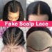 Dolago Fake Scalp Kinky Straight 13X6 Lace Front Human Virgin Hair Wigs Pre-Plucked With Natural Hairline 250% Brazilian Coarse Yaki Lace Frontal Wigs With Baby Hair Glueless Front Lace Wig For Black Women