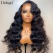 13X6 undetectable hd transparent lace wigs body wave