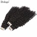 Dolago Tape In Human Hair Extensions Deep Curly Tape In Extensions 100% Human Hair 3Pics Curly Bundles To Make Hair Grow Longer Natural Color Can Be Dyed And Bleached Online Hair Shop For Sale 