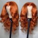 Quality orange colored blonde human hair wigs for women sale