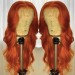 Quality orange colored blonde human hair wigs for women sale