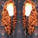 Quality orange colored blonde human hair wigs for women sale