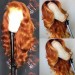 Quality orange colored blonde human hair wigs for women sale