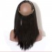 Dolago Brazilian Virgin Hair Yaki Straight 360 Lace Frontal With 3 Bundles Natural Color