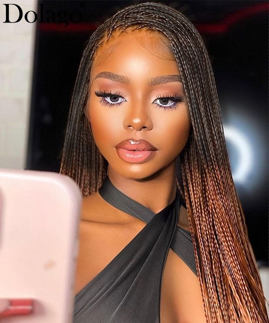 Knotless braided lace wigs Ombre 1b 30 blonde braided wig 13X3