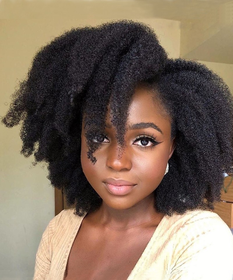 Afro kinky curly full lace wig clearance