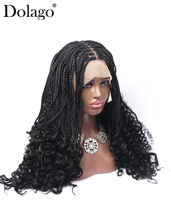 Boho Braided lace front wigs 13X6 knotless braid wigs for african