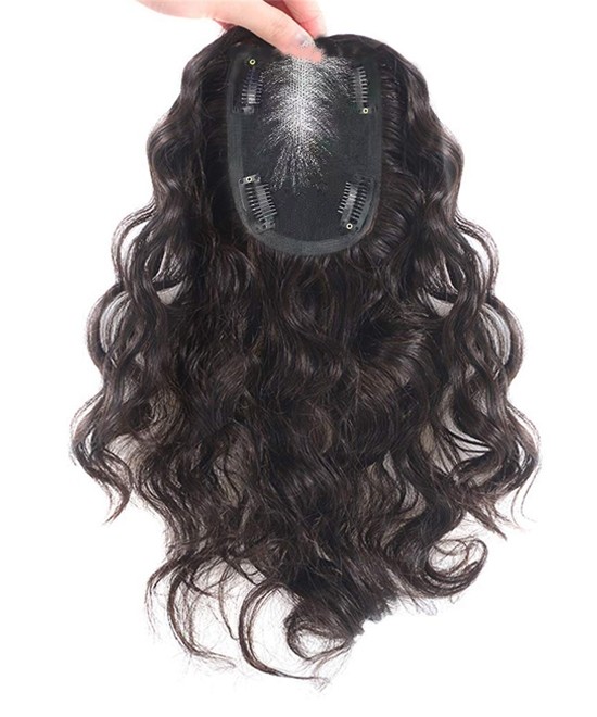 Dolago  Inch Natural Wave French Lace Closure Topper Hair Extensions  For Women 100% Virgin Human Hair Clip Ins Hairpiece Top System For Sale  Online